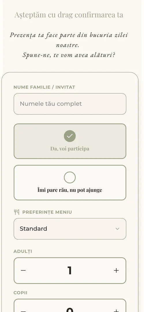 Invitația Elegant White — rsvp