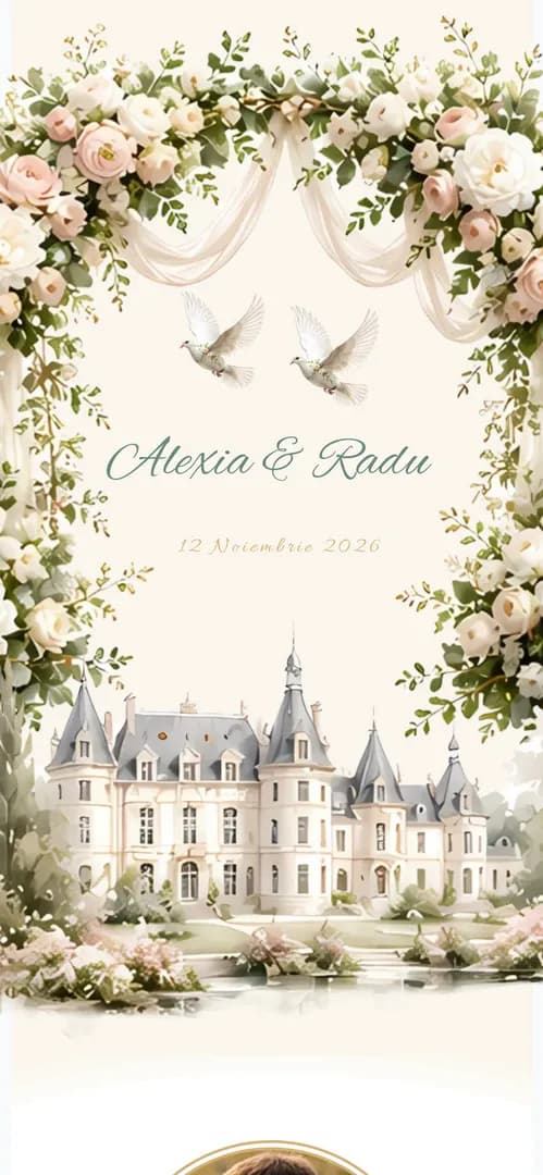 Invitație de nuntă online „Garden of Love”