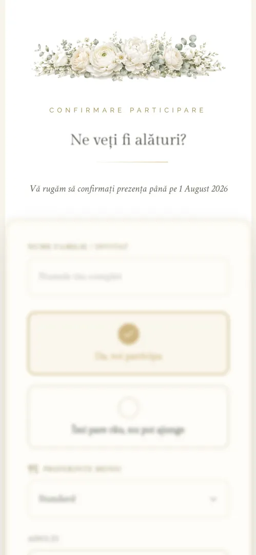 Invitația Grădina Iubirii — rsvp