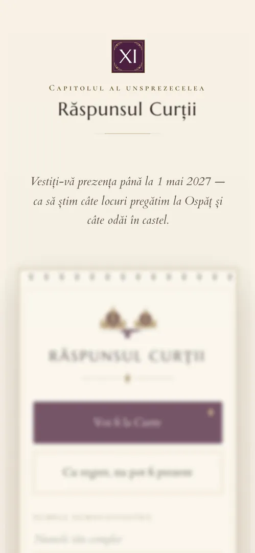 Invitația Încoronarea — rsvp