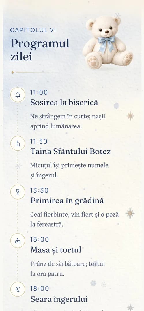 Invitația Îngerul Păzitor — program
