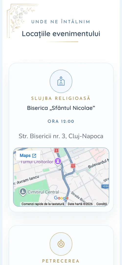 Invitația Norișor de Vise — harta