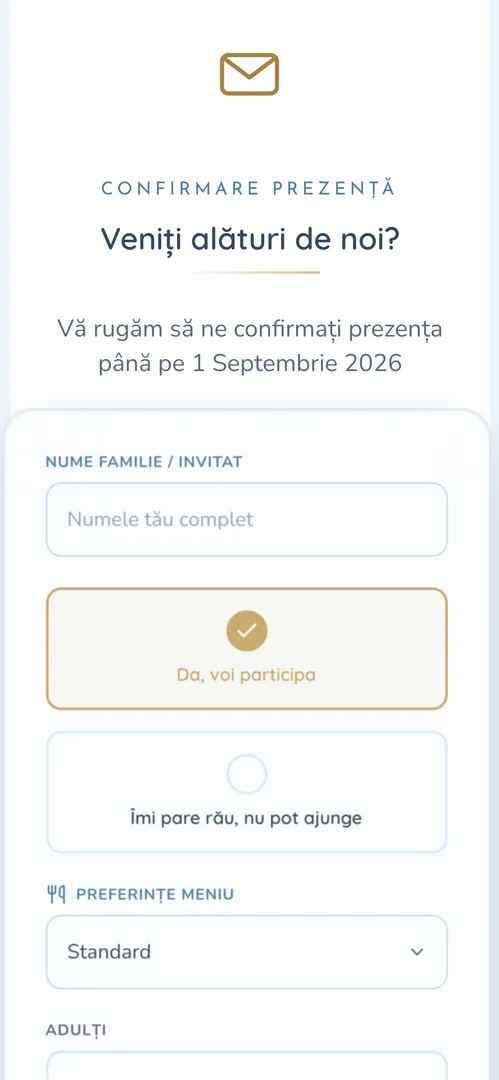 Invitația Norișor de Vise — rsvp