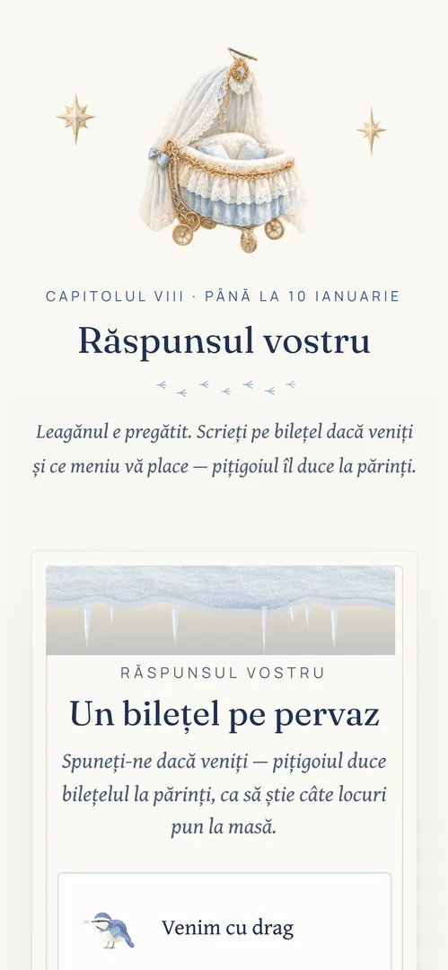 Invitația Pițigoiul Albastru — rsvp