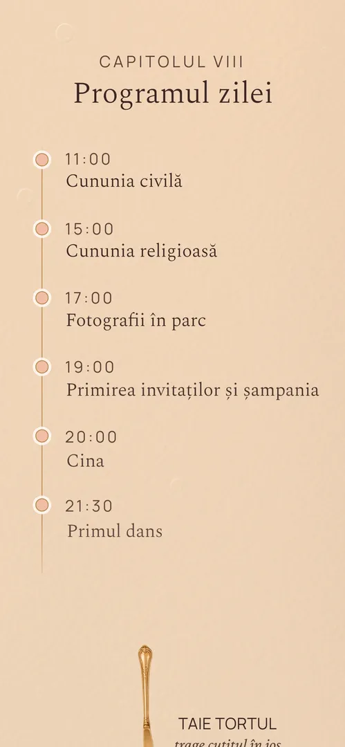 Invitația Primul Toast — program