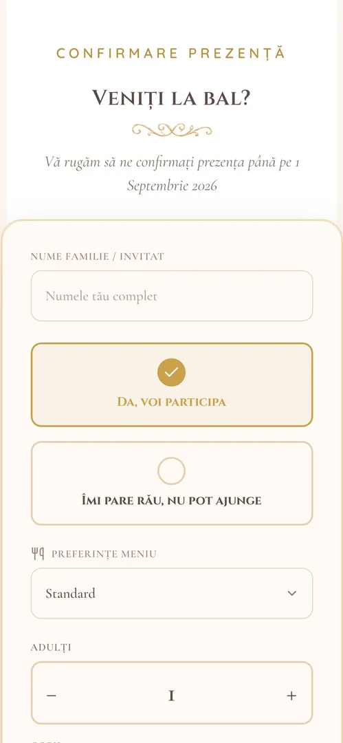 Invitația Regatul Prințesei — rsvp