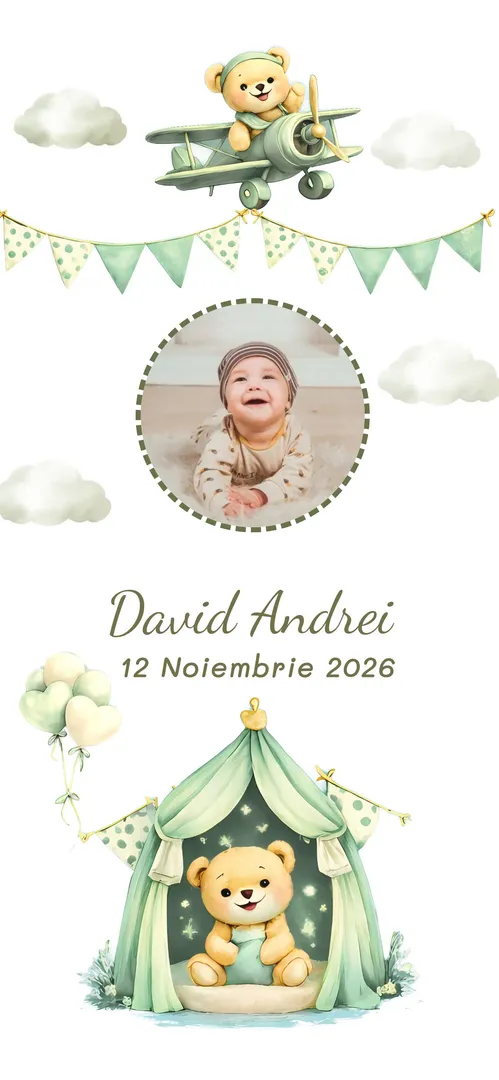 Invitație de botez online „Sweet Journay”