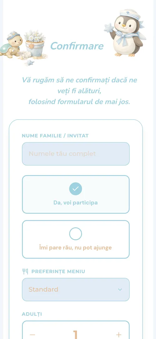 Invitația Valuri Jucăușe — rsvp