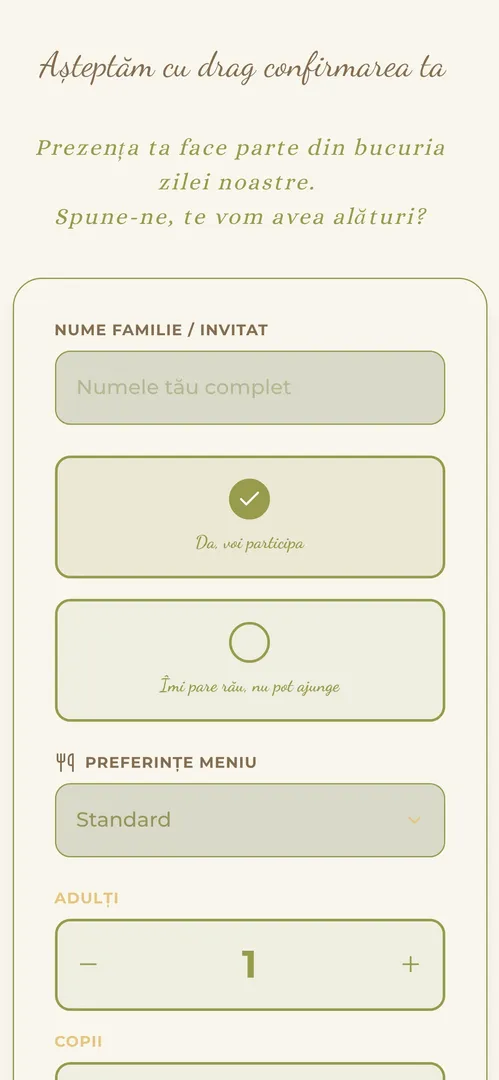 Invitația Vineyard Love — rsvp