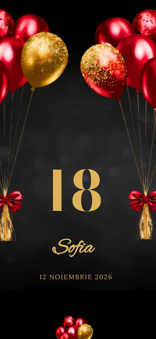 Invitație de majorat online „18 Party”