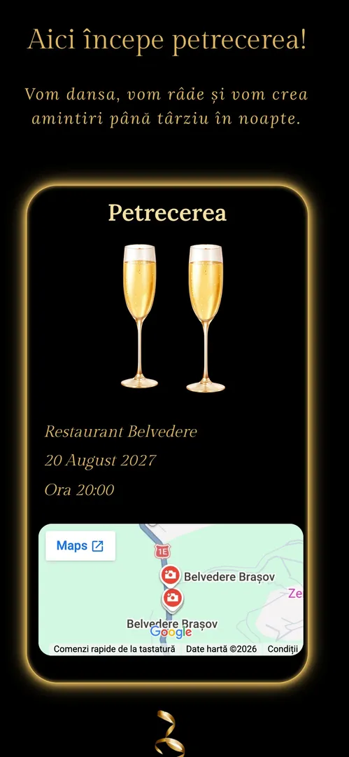 Invitația 18 Party — harta