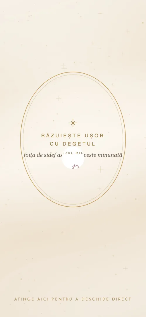 Invitație de botez online „Aripi de inger”