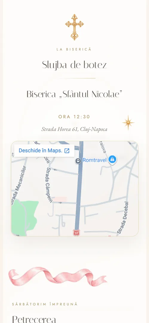 Invitația Aripi de inger — harta