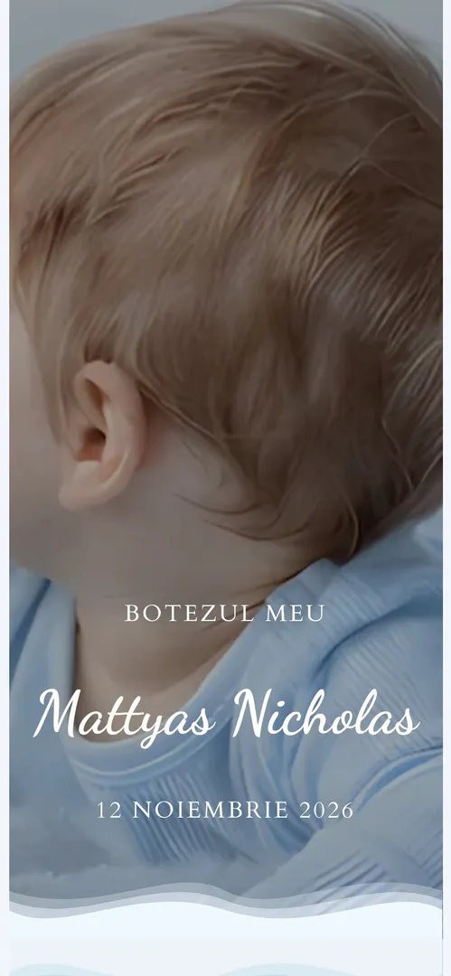 Invitație de botez online „Baby Boy”