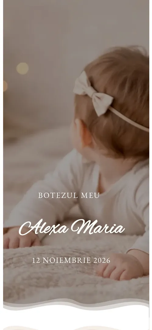 Invitație de botez online „Baby Girl”