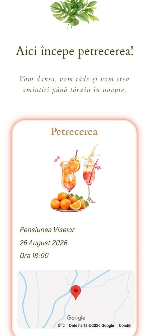 Invitația Beautiful 18 — harta