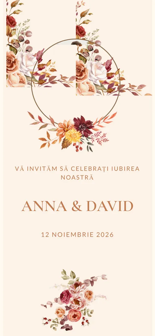 Invitație de nuntă online „Boemia”
