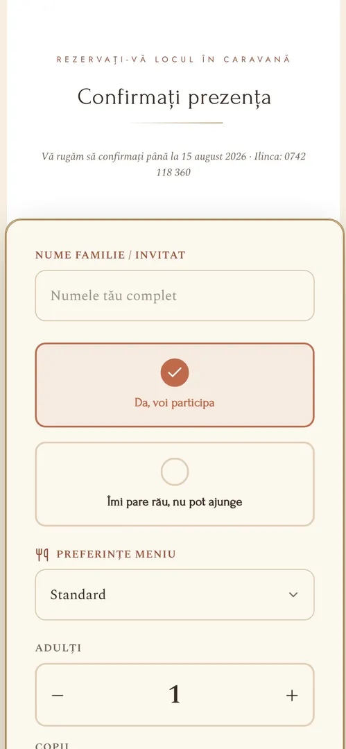 Invitația Cappadocia — rsvp