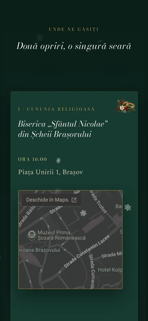 Invitația Cununa de Iarnă — harta