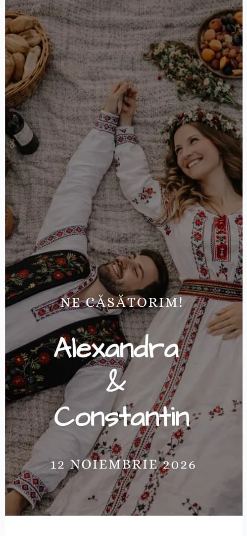 Invitație de nuntă online „Dragoste Autentică”
