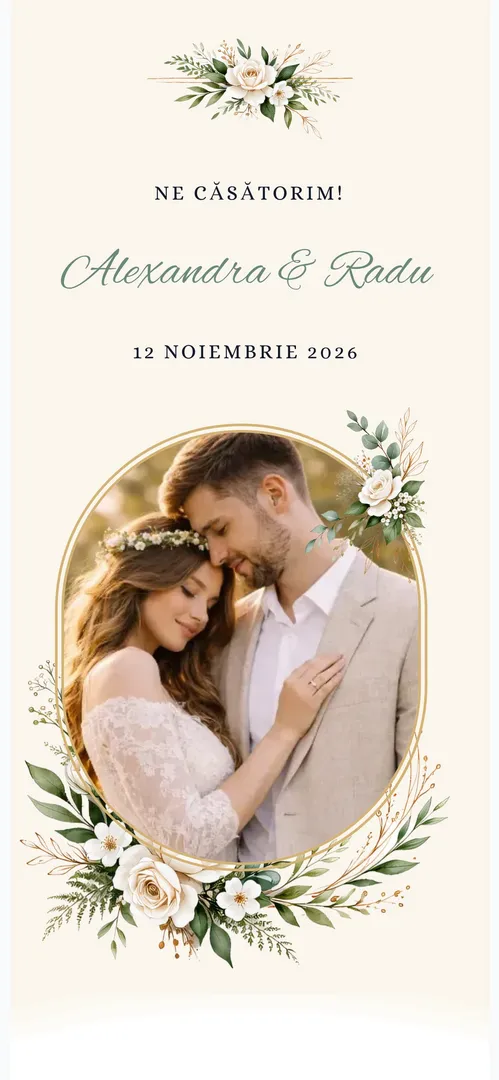 Invitație de nuntă online „Garden Elegance”