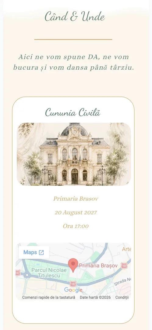 Invitația Garden of Love — harta