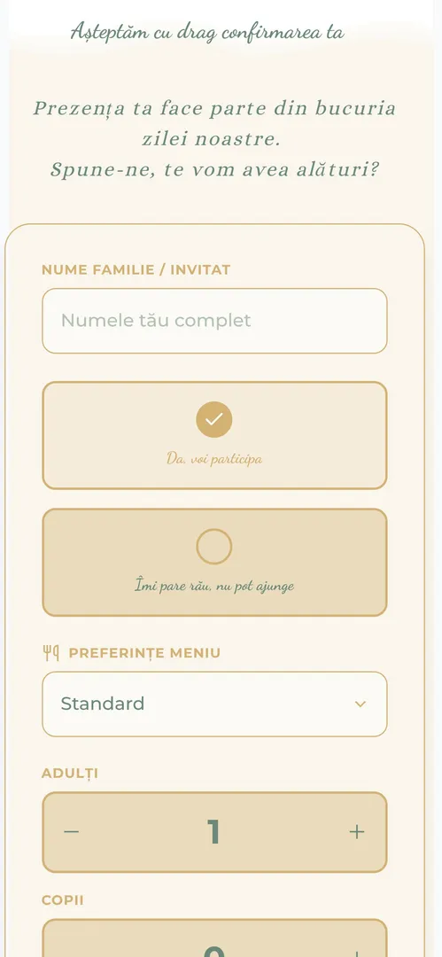 Invitația Garden of Love — rsvp