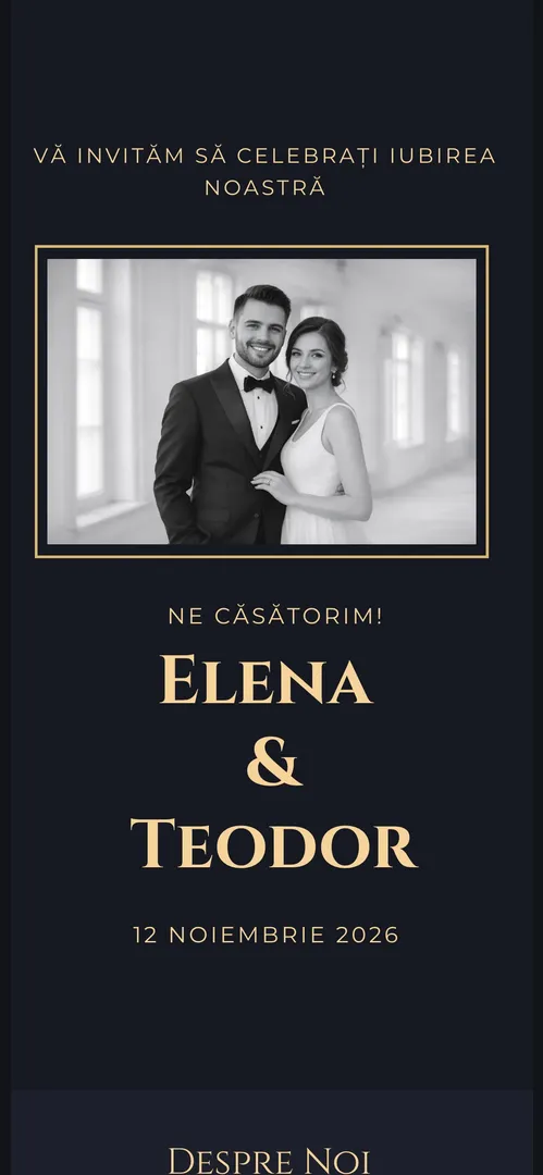 Invitație de nuntă online „Golden Gala”