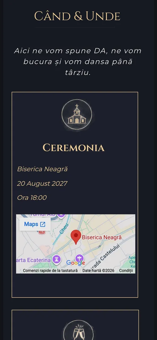Invitația Golden Gala — harta