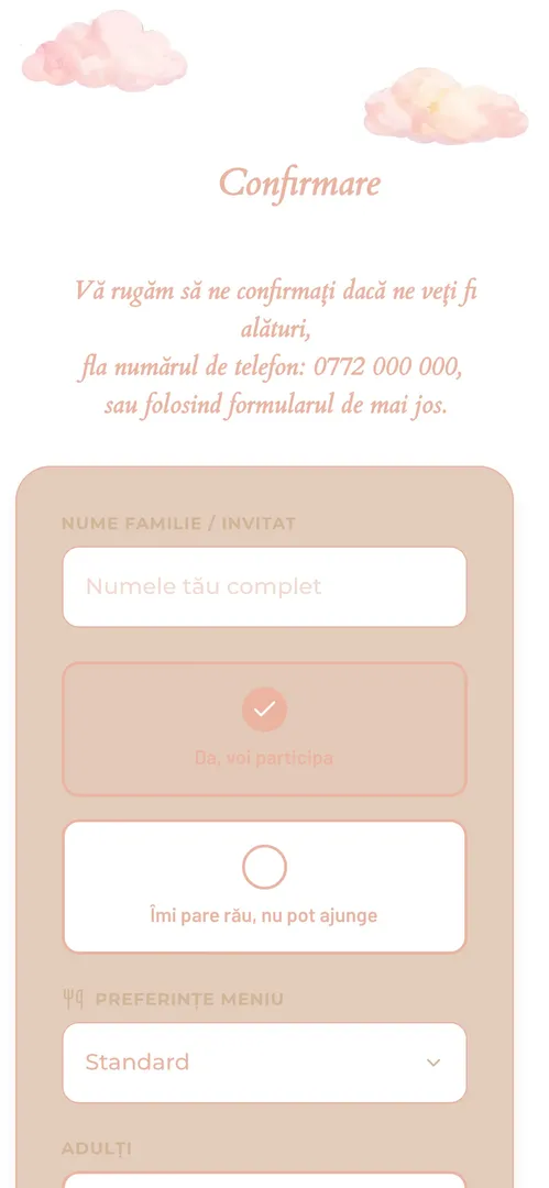 Invitația Grădina Fermecată — rsvp