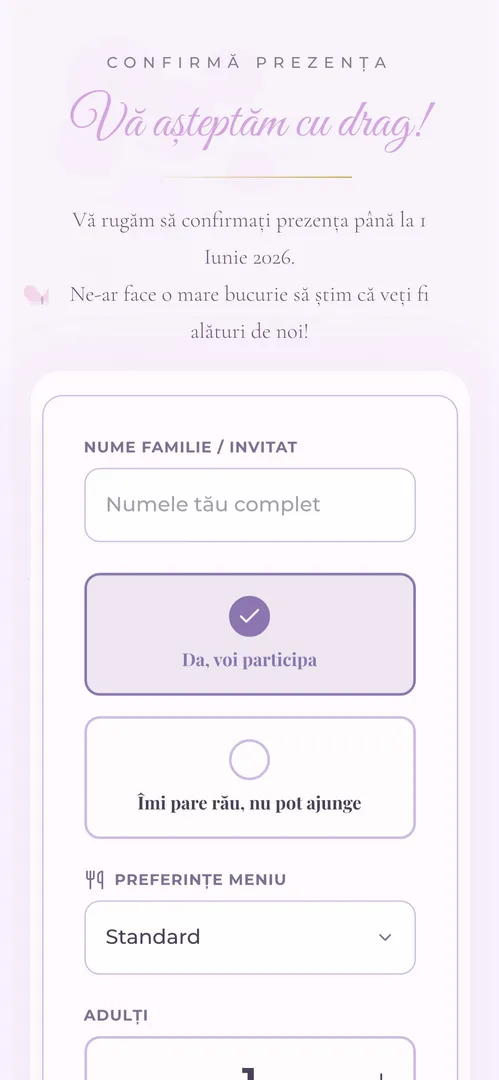Invitația Gradina Fermecata 2 — rsvp