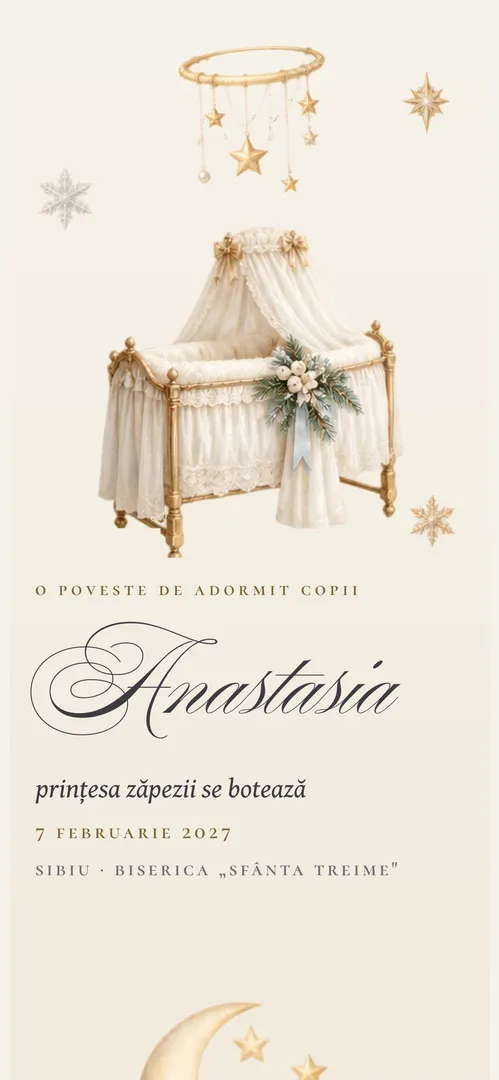 Invitație de botez online „Leagănul de Nea”