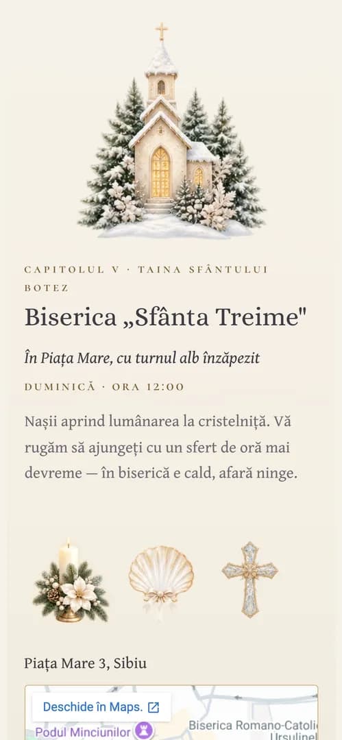 Invitația Leagănul de Nea — harta