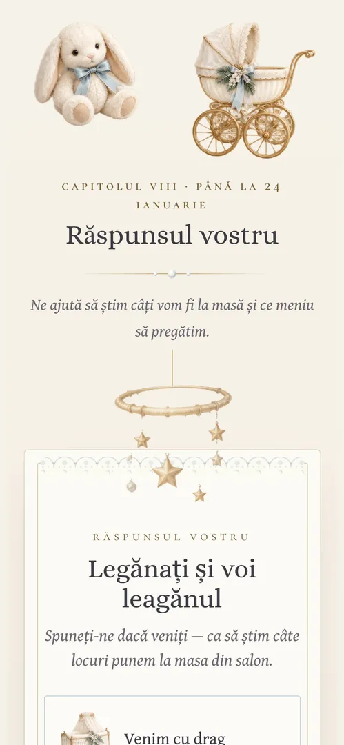 Invitația Leagănul de Nea — rsvp