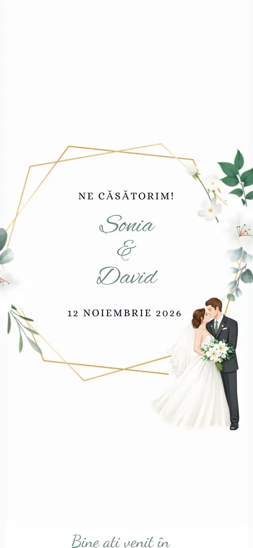 Invitație de nuntă și botez online „Legământ de Iubire”