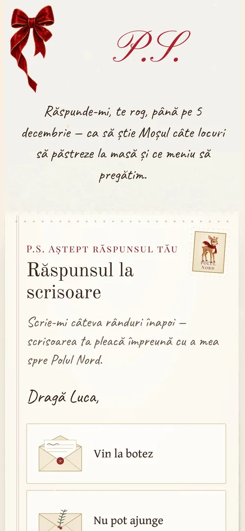 Invitația Magia Craciunului — rsvp
