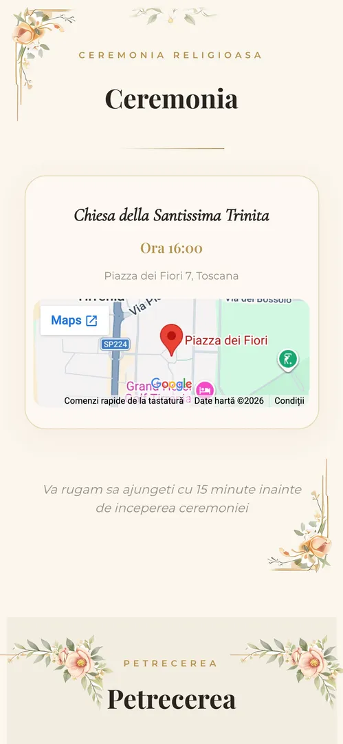 Invitația Mediterranean Floral — harta