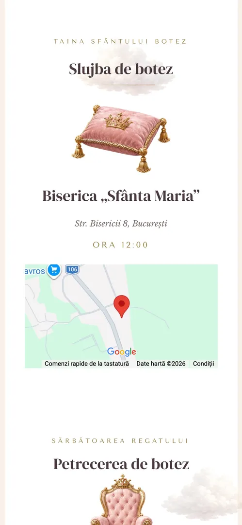 Invitația Mica Moștenitoare — harta