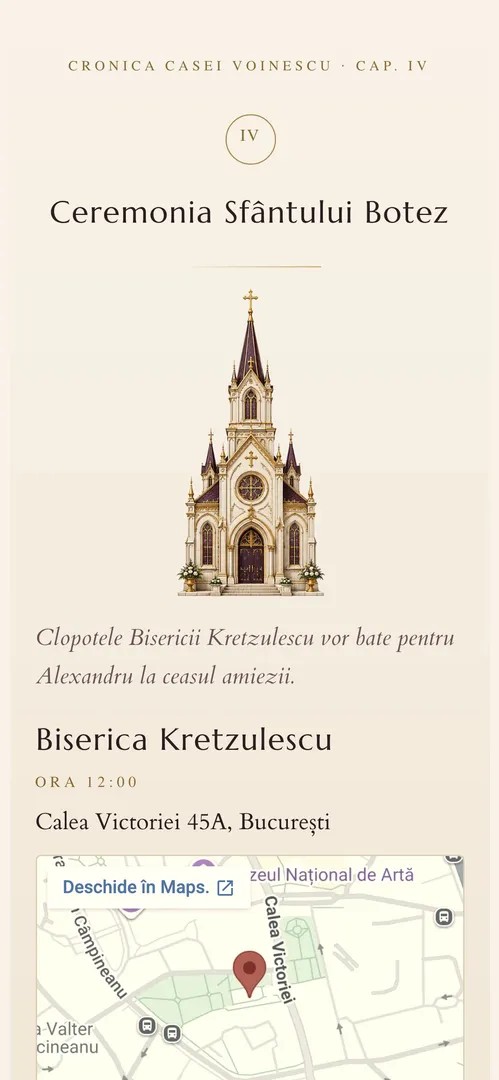 Invitația Micul Moștenitor — harta