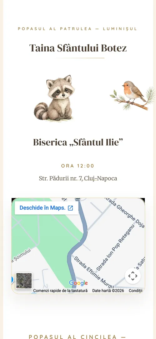 Invitația Pădurea Fermecată — harta