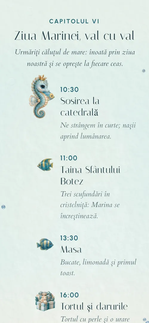Invitația Perla Mării — program