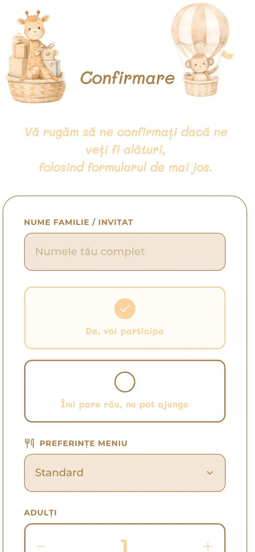Invitația Prietenii din Poveste — rsvp