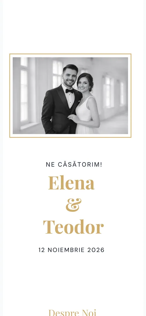 Invitație de nuntă online „Pure Elegance”