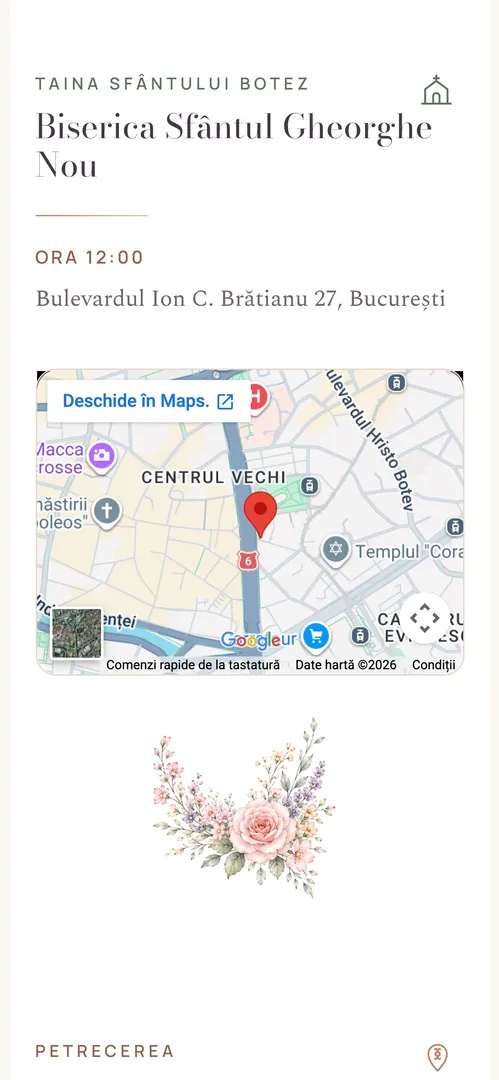 Invitația Regina Fluturilor — harta