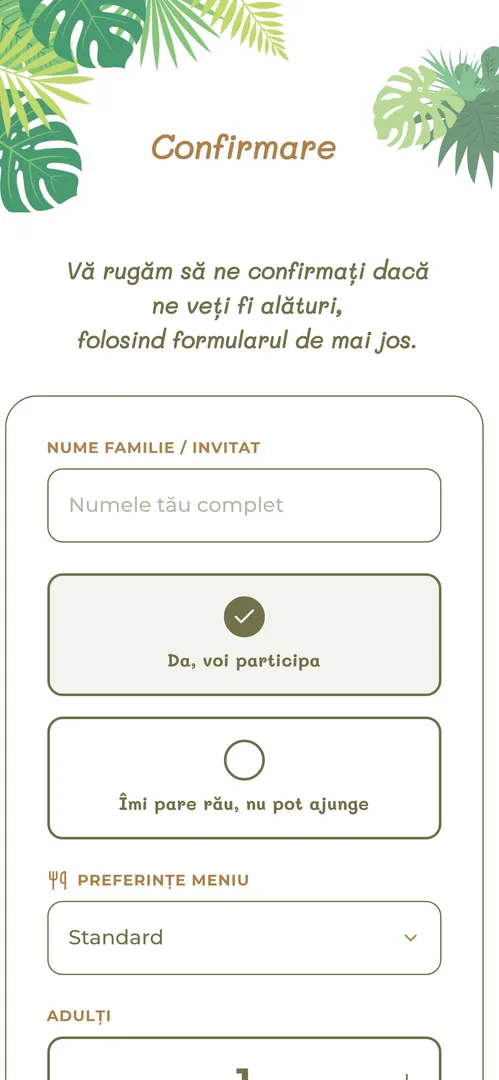 Invitația Safari — rsvp