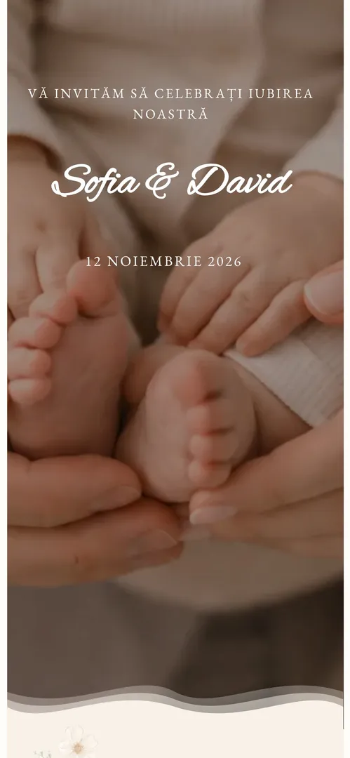 Invitație de nuntă și botez online „Special Love”