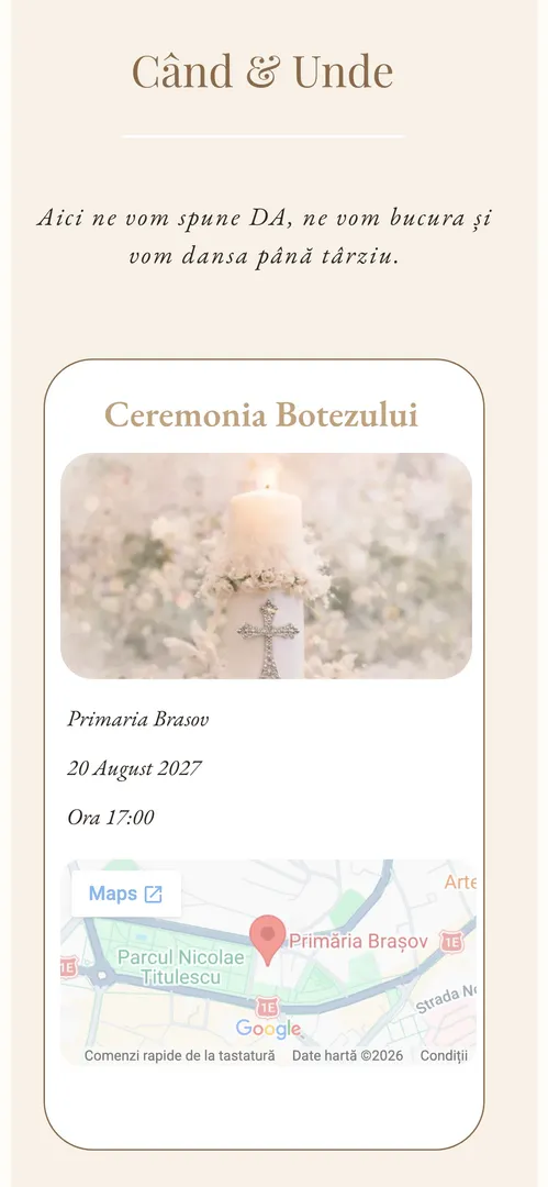 Invitația Special Love — harta