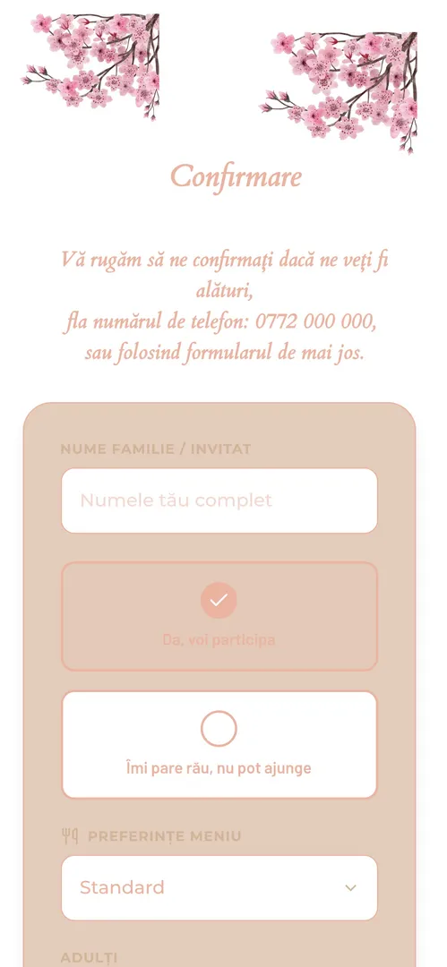 Invitația Spring Joy — rsvp