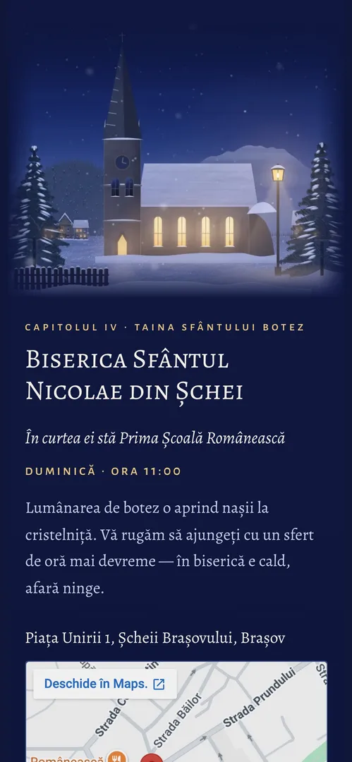 Invitația Steaua de Colind — harta