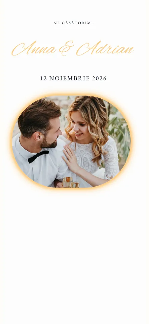 Invitație de nuntă online „Sub Razele Soarelui”